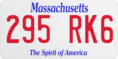 MA license plate 295RK6