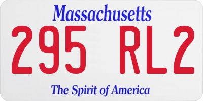 MA license plate 295RL2