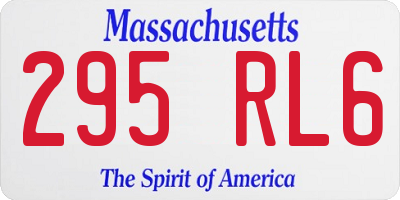 MA license plate 295RL6