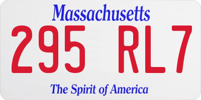 MA license plate 295RL7