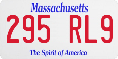 MA license plate 295RL9