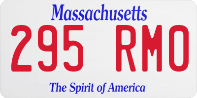 MA license plate 295RM0