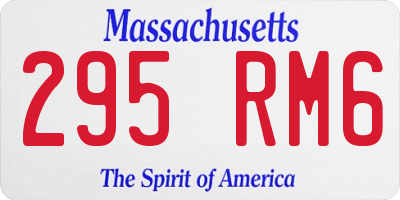 MA license plate 295RM6