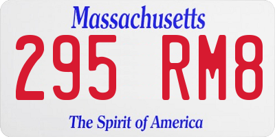 MA license plate 295RM8