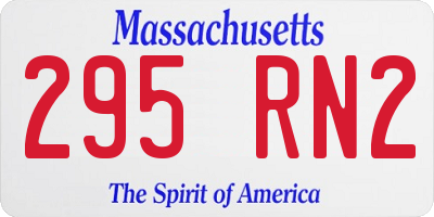 MA license plate 295RN2