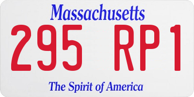 MA license plate 295RP1