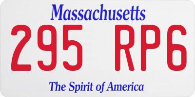 MA license plate 295RP6
