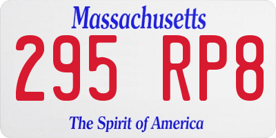 MA license plate 295RP8