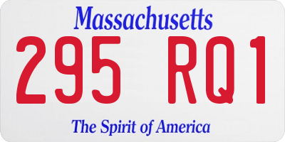 MA license plate 295RQ1