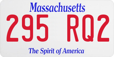 MA license plate 295RQ2