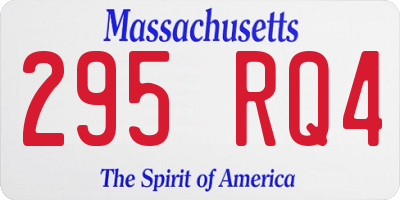 MA license plate 295RQ4