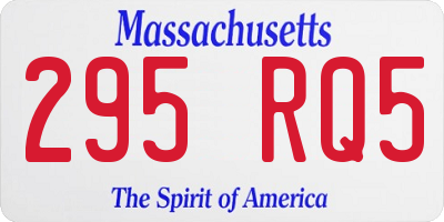 MA license plate 295RQ5