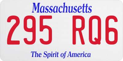 MA license plate 295RQ6