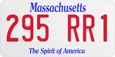 MA license plate 295RR1