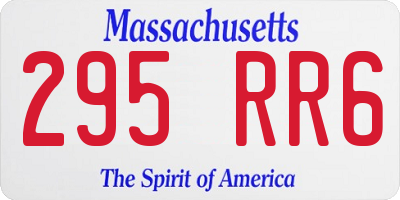 MA license plate 295RR6