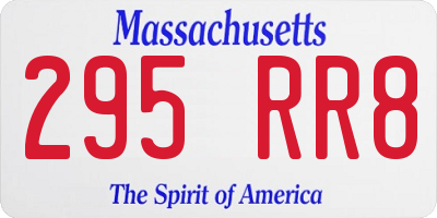 MA license plate 295RR8