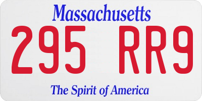 MA license plate 295RR9
