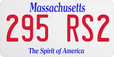 MA license plate 295RS2