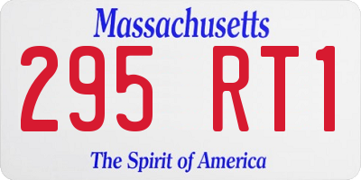 MA license plate 295RT1