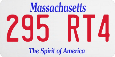 MA license plate 295RT4