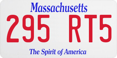 MA license plate 295RT5