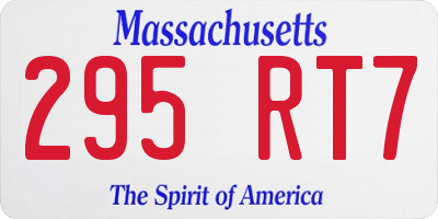 MA license plate 295RT7