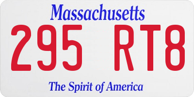 MA license plate 295RT8
