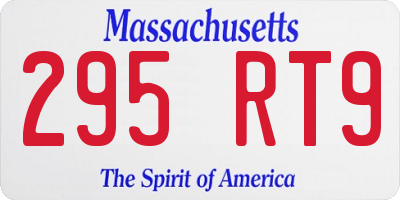 MA license plate 295RT9