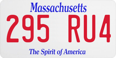 MA license plate 295RU4