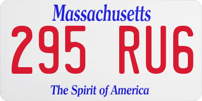 MA license plate 295RU6