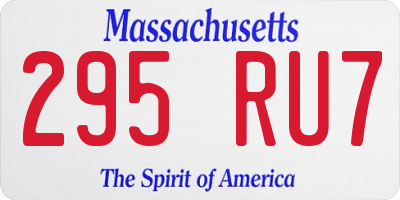 MA license plate 295RU7