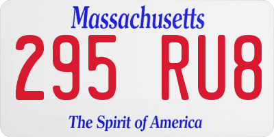 MA license plate 295RU8