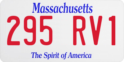 MA license plate 295RV1