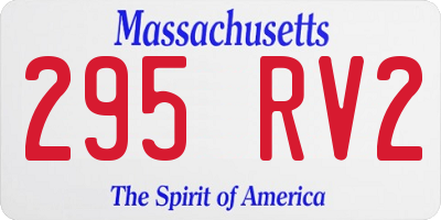 MA license plate 295RV2