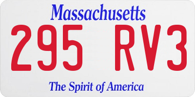 MA license plate 295RV3