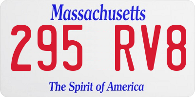 MA license plate 295RV8