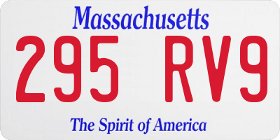 MA license plate 295RV9