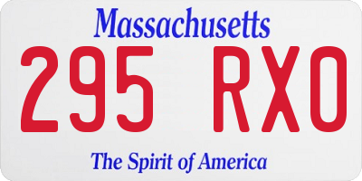 MA license plate 295RX0