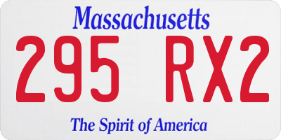 MA license plate 295RX2