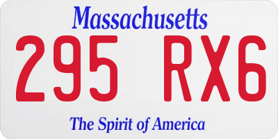 MA license plate 295RX6