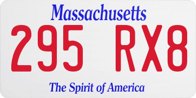 MA license plate 295RX8