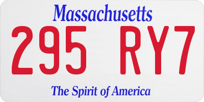 MA license plate 295RY7