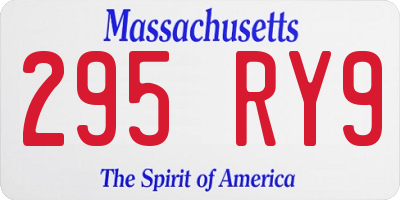 MA license plate 295RY9