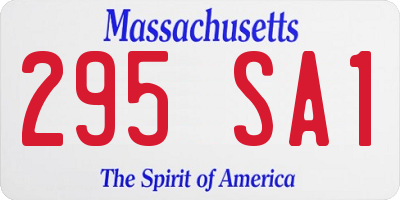 MA license plate 295SA1
