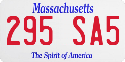 MA license plate 295SA5