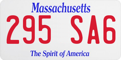 MA license plate 295SA6