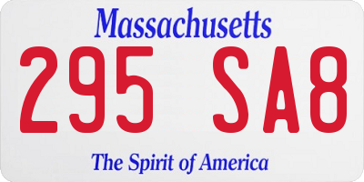 MA license plate 295SA8