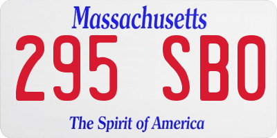 MA license plate 295SB0