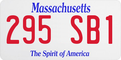 MA license plate 295SB1