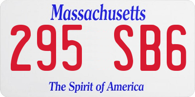 MA license plate 295SB6